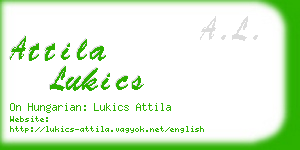 attila lukics business card